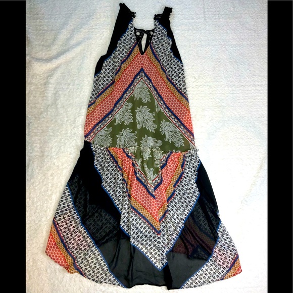 🆕DR2 by Daniel Rainn Black Pattern Dress Medium - Picture 1 of 14
